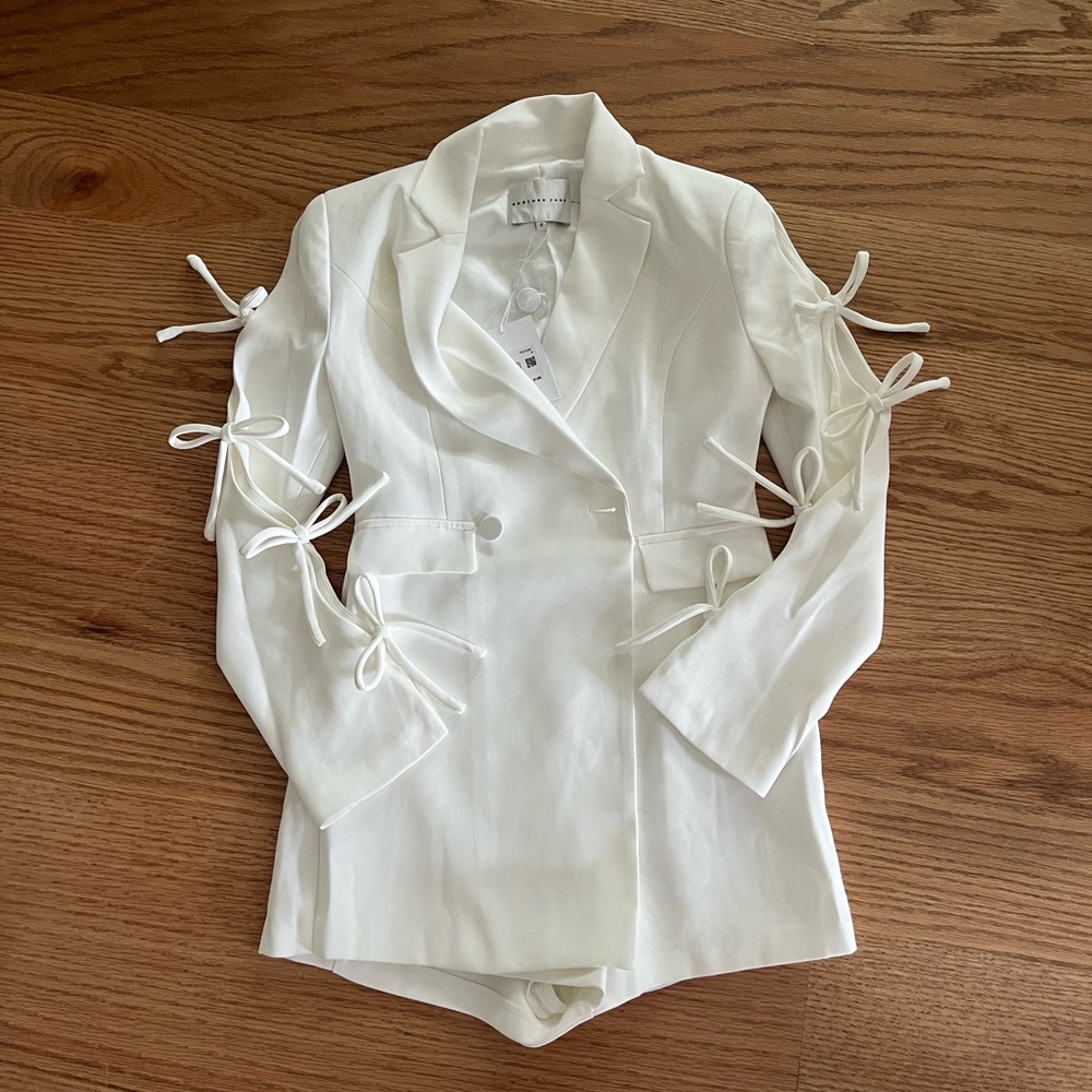Endless rose white blazer jumpsuit